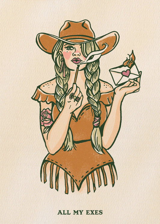 All My Exes 2 Wall Artwork In Black Floating Frame