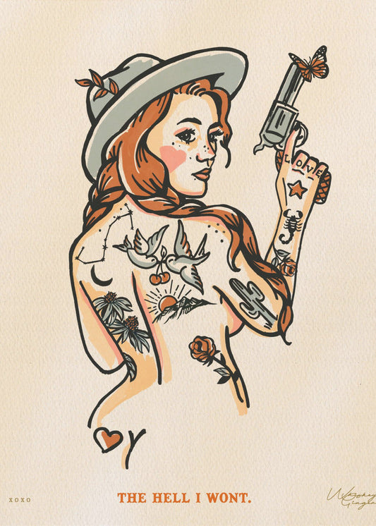 The Hell I Wont Print Wall Artwork In Black Floating Frame