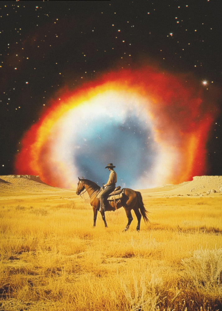 Artwork Nebula Cowboy24X36inches- Black Frame