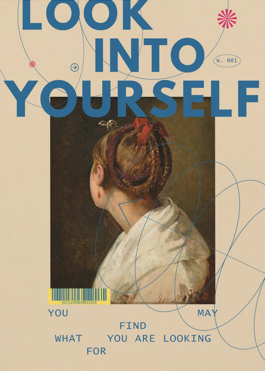 canvas prints Look Into Yourself24X36inches- Black Frame