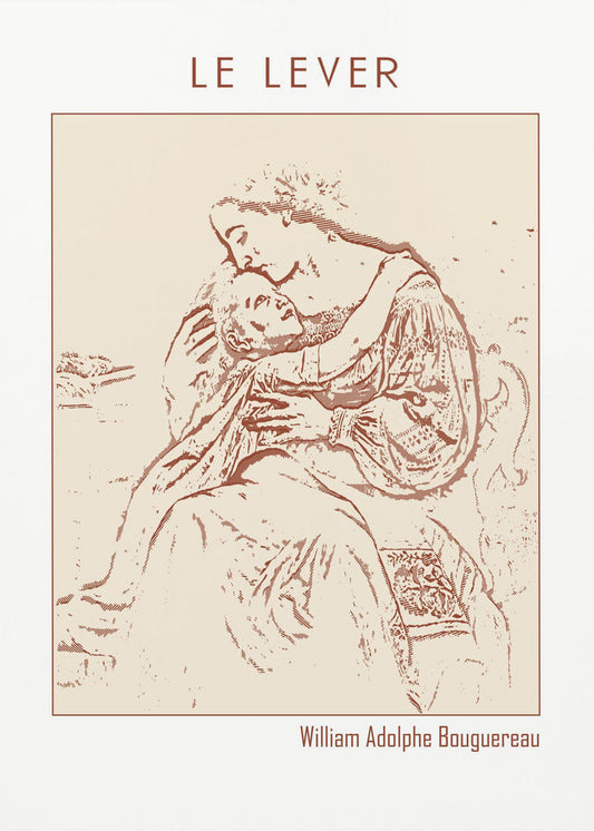 canvas prints Line Art Minimalist – Le Lever (1865)24X36inches- Black Frame