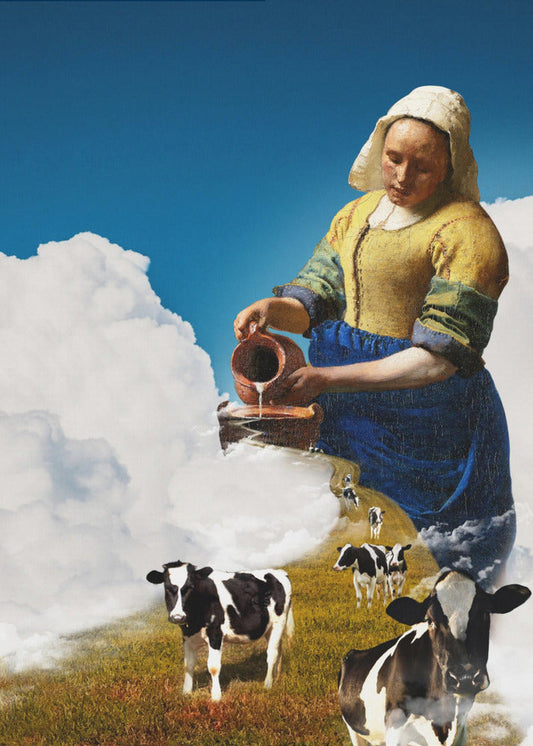 canvas prints Release the Milk24X36inches- Black Frame