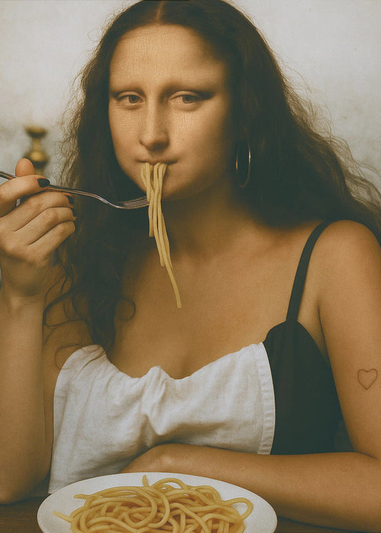 canvas prints Parody of the Mona Lisa24X36inches- Black Frame