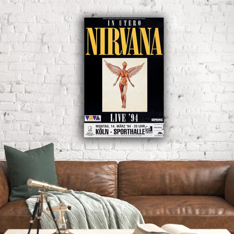 sample vintage nirvana poster gallery wrap
