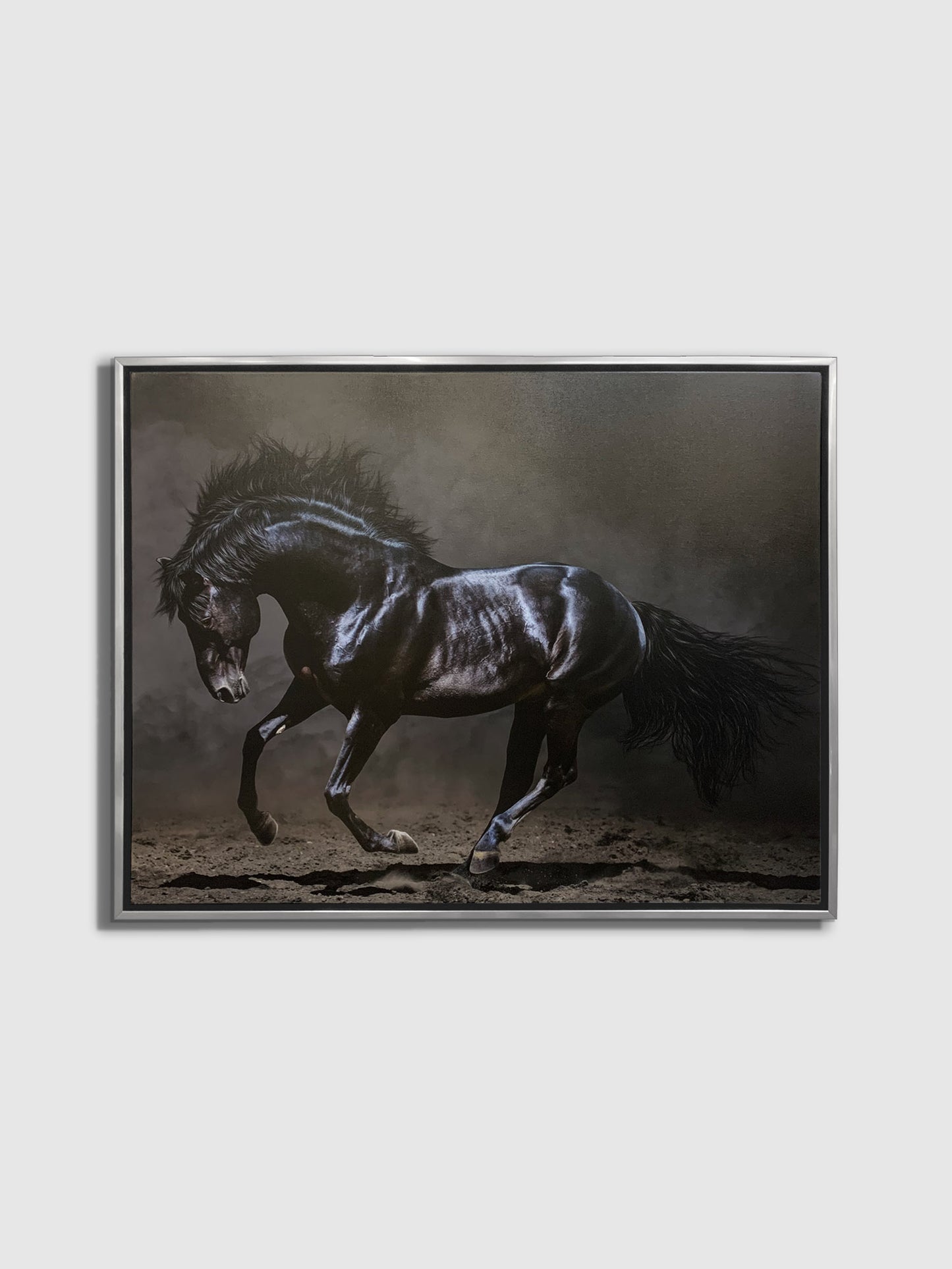 Black Majestic Horse - Wildlife Canvas Art - Diamond varnish