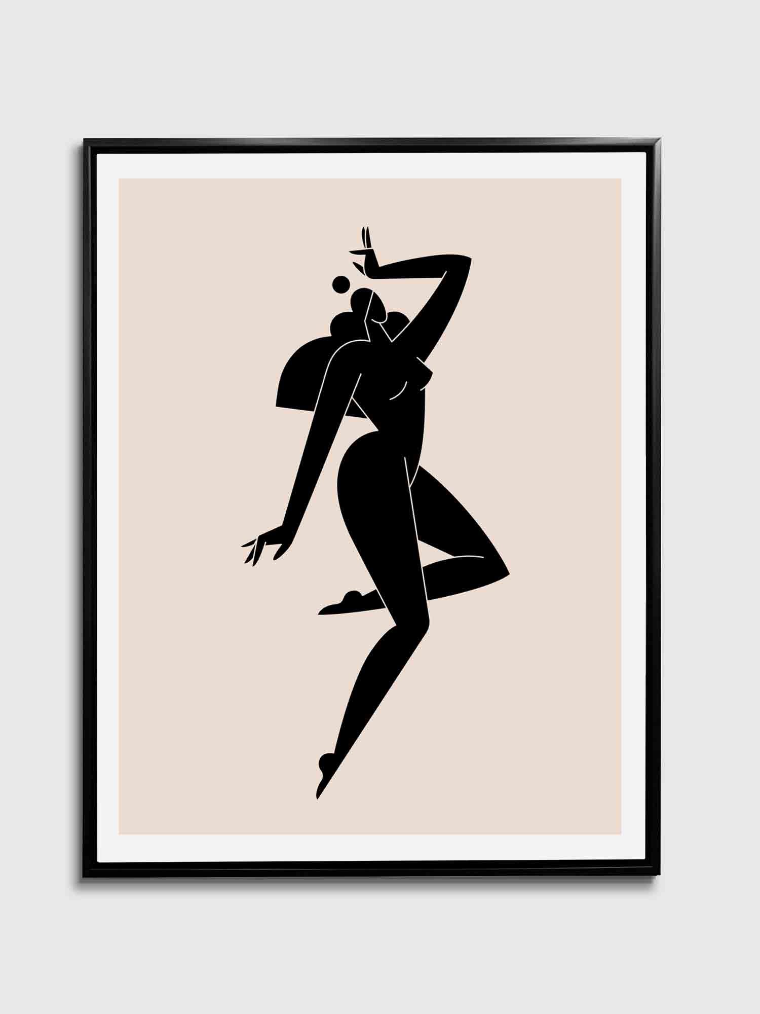 woman silhouette artwork black frame