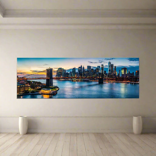 Cities Skylines-NYC Sunset Bridge-Wall Decor