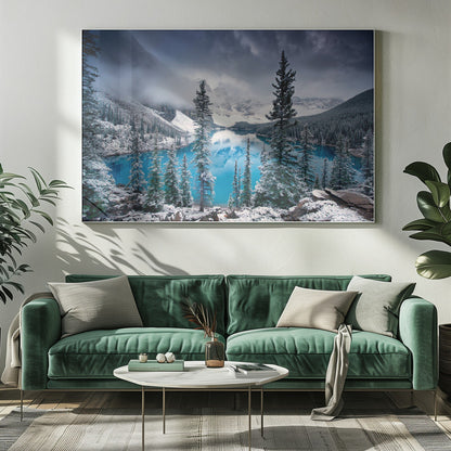 Artwork Morning blues20X16inches- White Frame