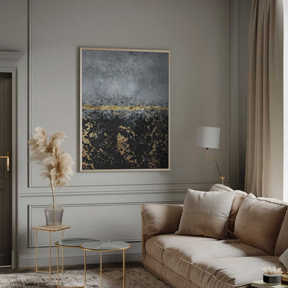 Wall art Gold Black Abstract