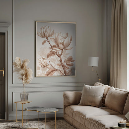  Beige Flowers 3 Wall Artwork 0