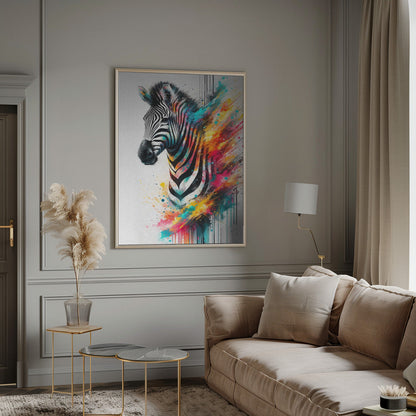Artwork Colorful Zebrainches- 