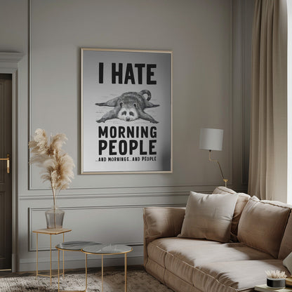 canvas prints I Hate Morning Peopleinches- 