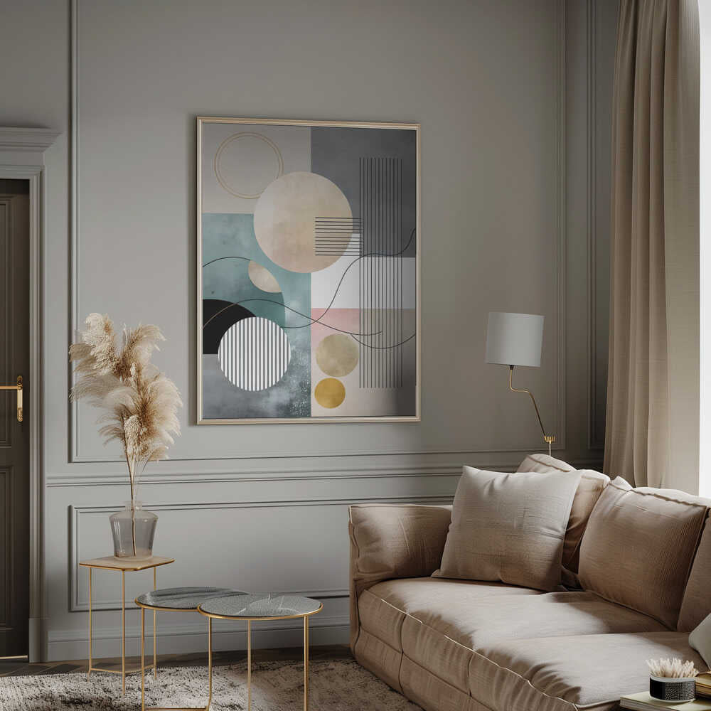 Wall art Pastel Geometry Collage