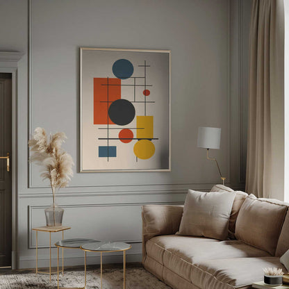Wall art Geometric Abstract Design With Intersecting