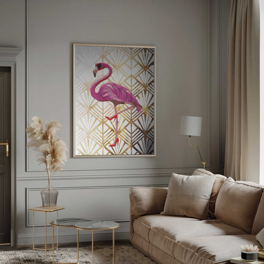 Wall art Flamingo Art Deco