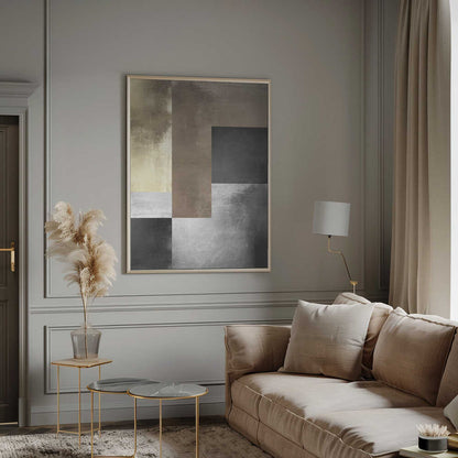 Wall art Gold and silver textures 4