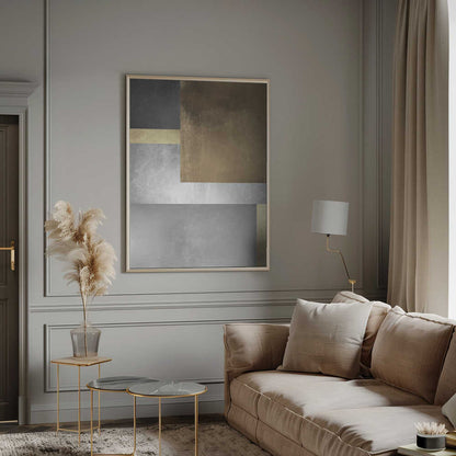 Wall art Gold and silver textures 3