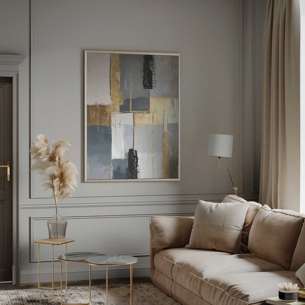 Wall art Golden Greys 3