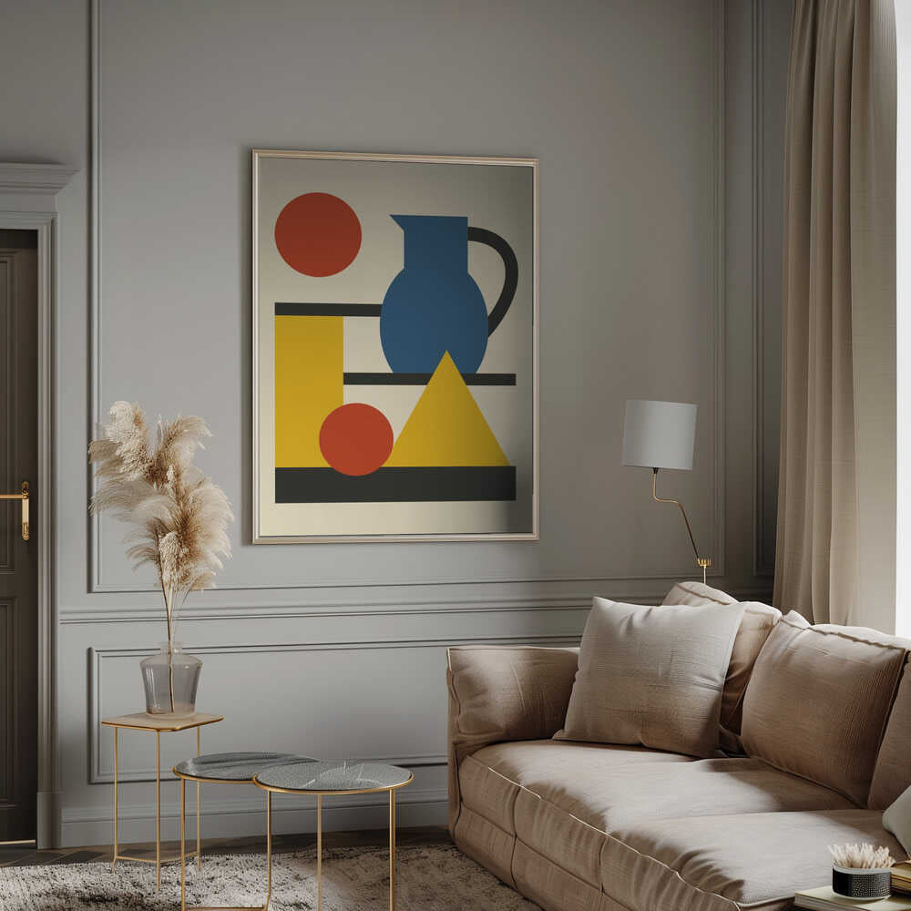 Wall art Geometric Shapes and Pitcher