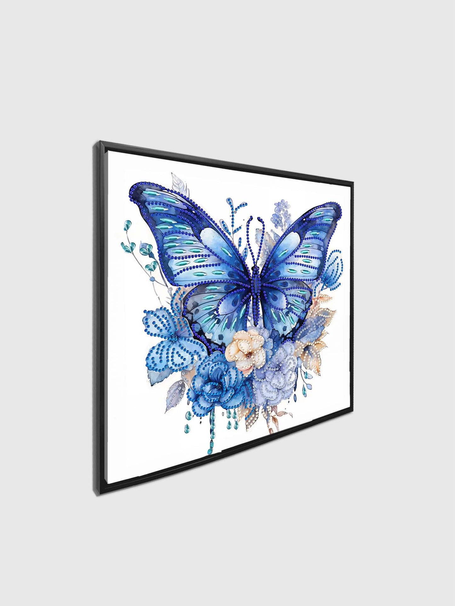 Wall Art - Blue butterfly big-Canvas Print