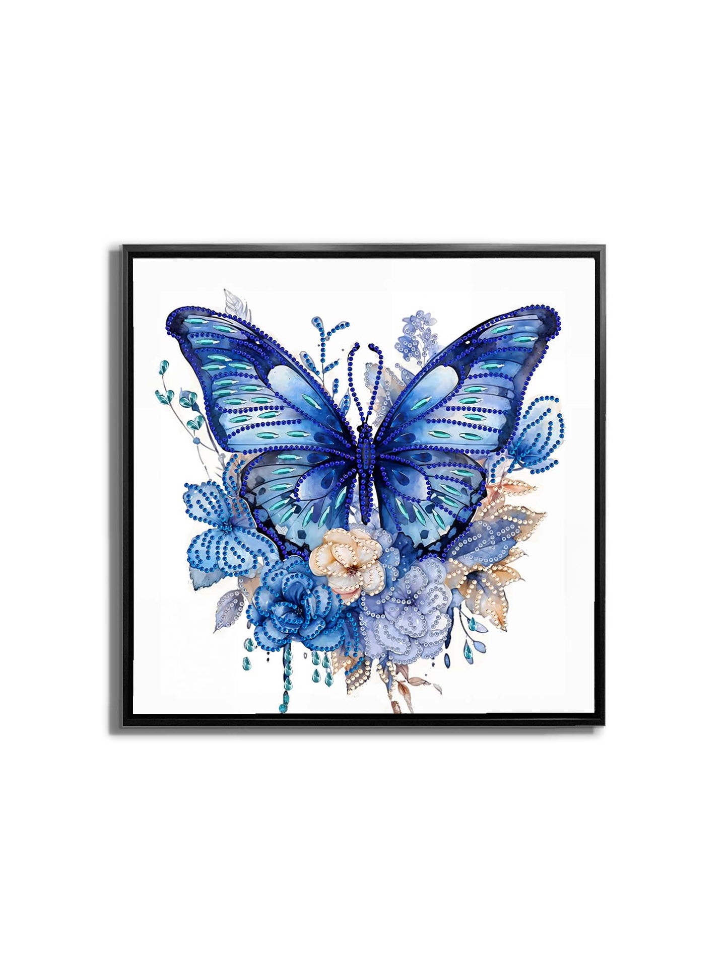 Wall Art - Blue butterfly big-Canvas Print