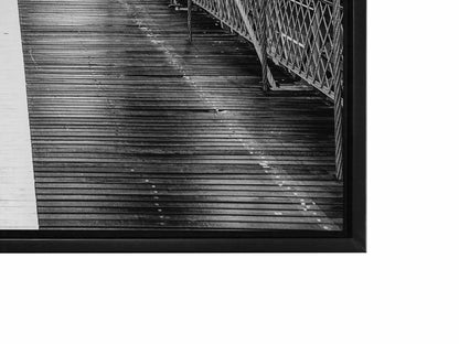 Brooklyn Bridge in Black & White-Skyline Wall decor- Silver varnish
