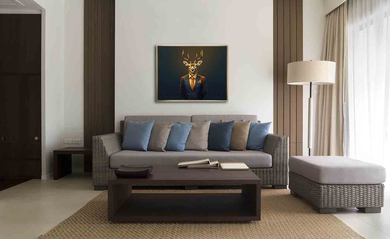 Chief deer- Modern art-Wildlife Canvas Art