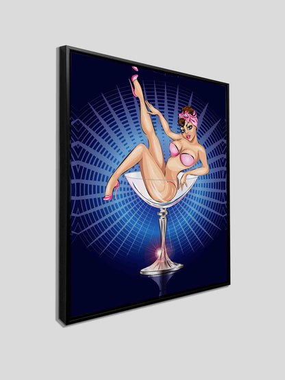 Blue and pink cocktail-Wall art decor
