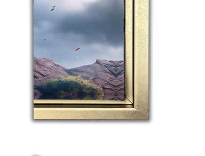 Wildlife Canvas Art-The Lion and the Storm