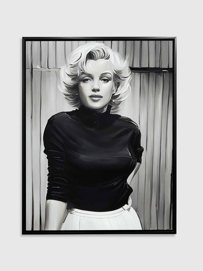Marilyn in Black and White - Wall decor - Canvas Fine Art