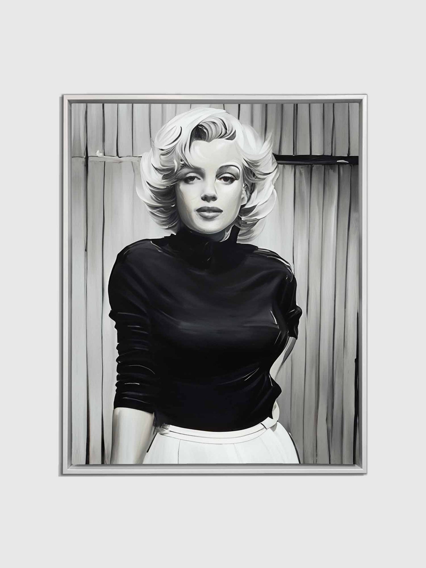Marilyn in Black and White - Wall decor - Canvas Fine Art