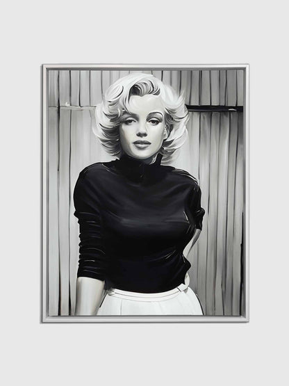 Marilyn in Black and White - Wall decor - Canvas Fine Art