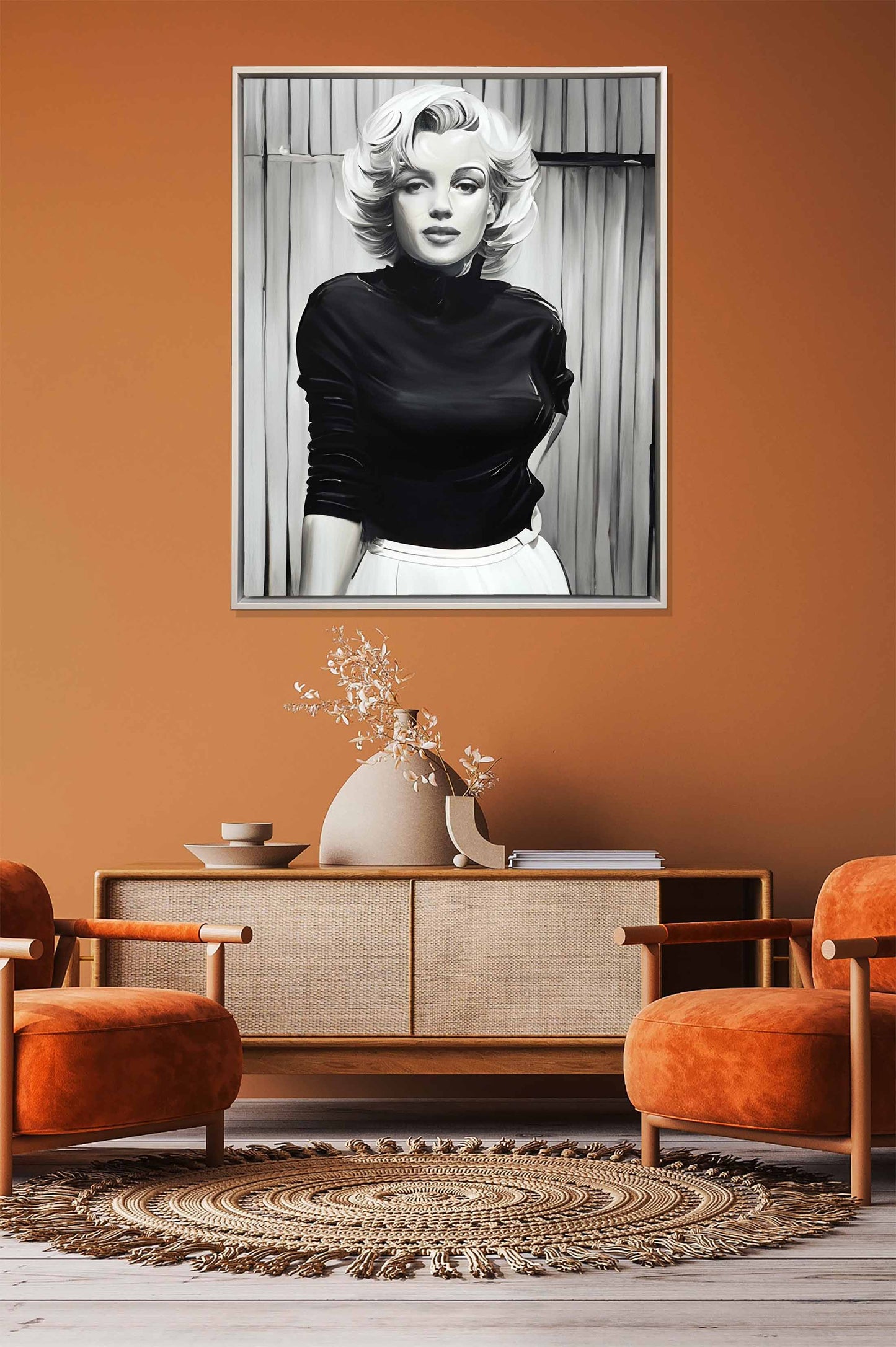 Marilyn in Black and White - Wall decor - Canvas Fine Art