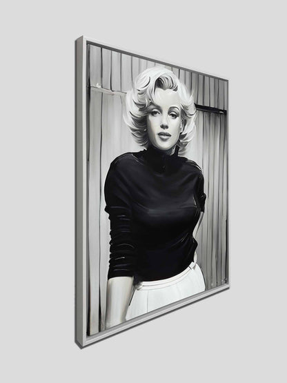Marilyn in Black and White - Wall decor - Canvas Fine Art