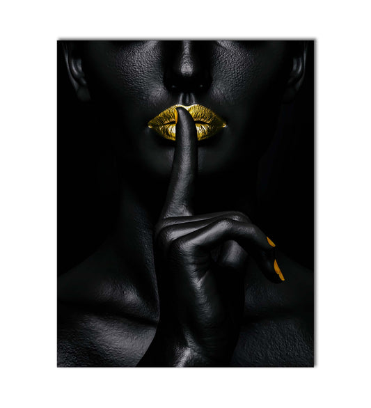 Noir Or-Abstract Gold and Black Wall art- Fine Art-Gold varnish