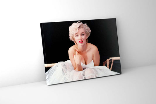 Marilyn in White Dress-Wall art decor-Fine Art-Diamond varnish