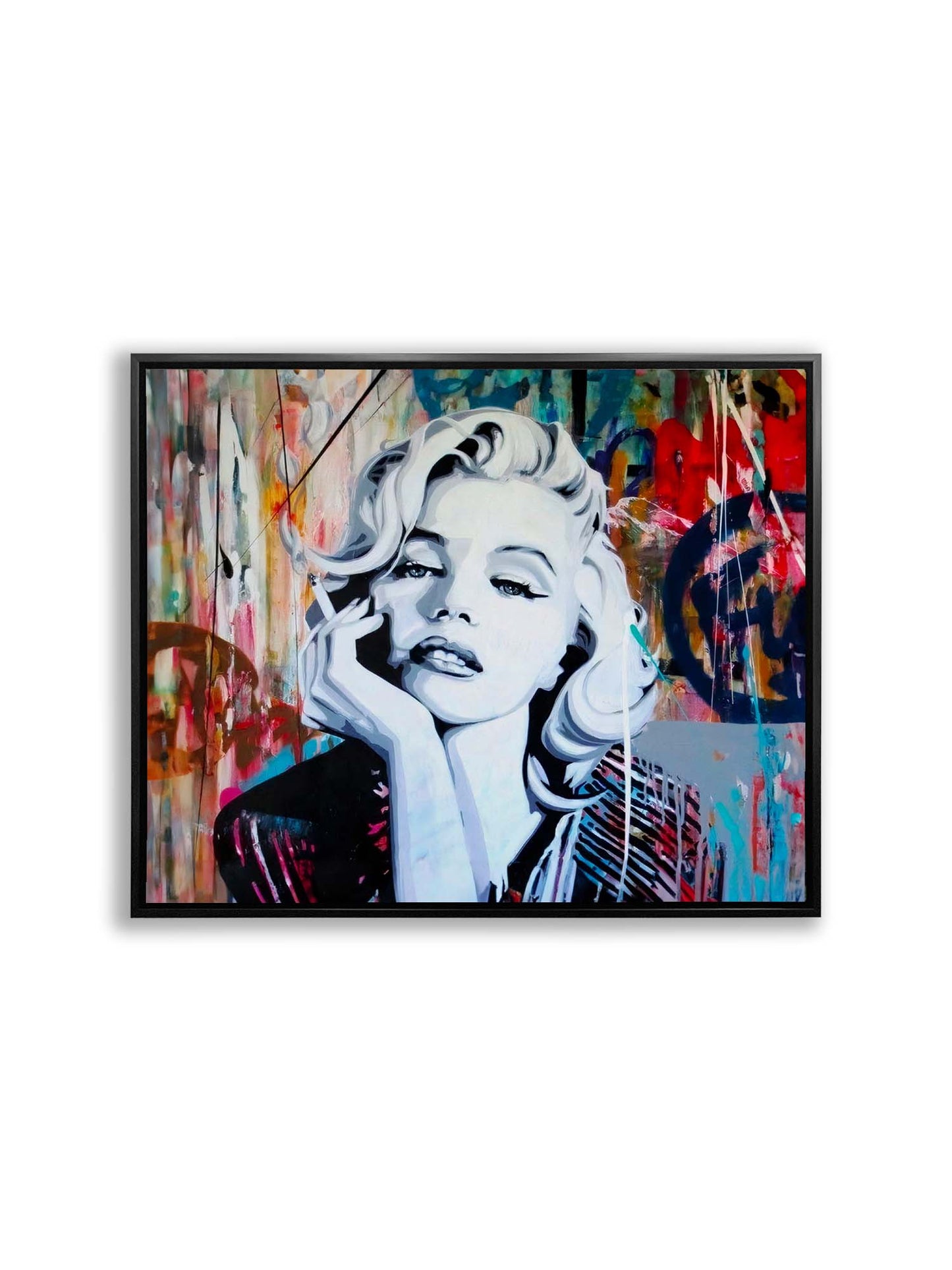 Pop and Urban Art Canvas of Marilyn - Wall art decor- Modern Artwork-Diamond varnish