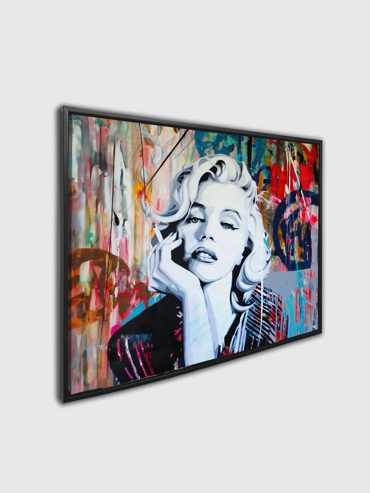 Pop and Urban Art Canvas of Marilyn - Wall art decor- Modern Artwork-Diamond varnish