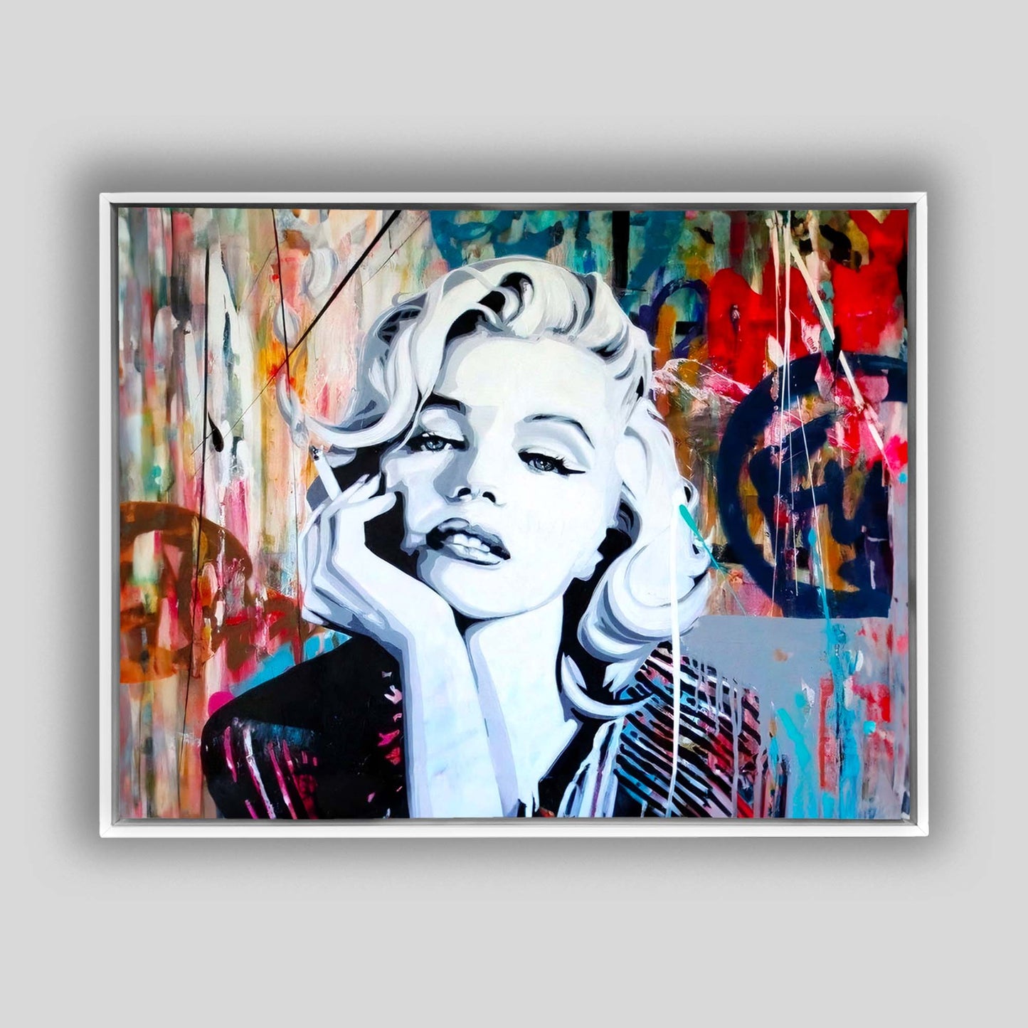 Pop and Urban Art Canvas of Marilyn - Wall art decor- Modern Artwork-Diamond varnish