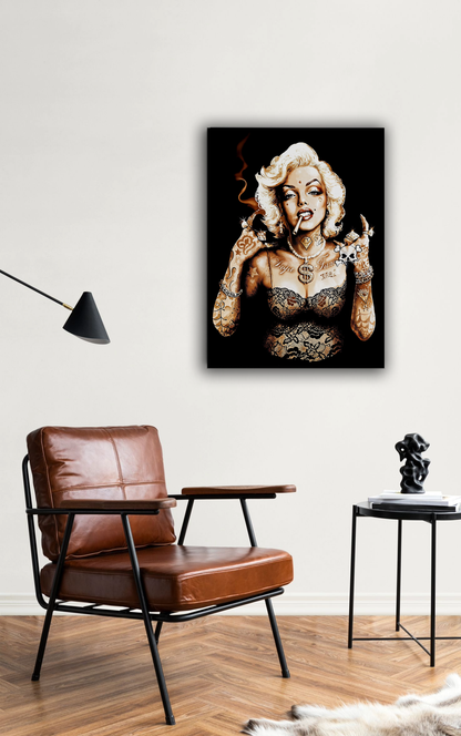 Metal head Marilyn-Wall decor-Canvas Artwork