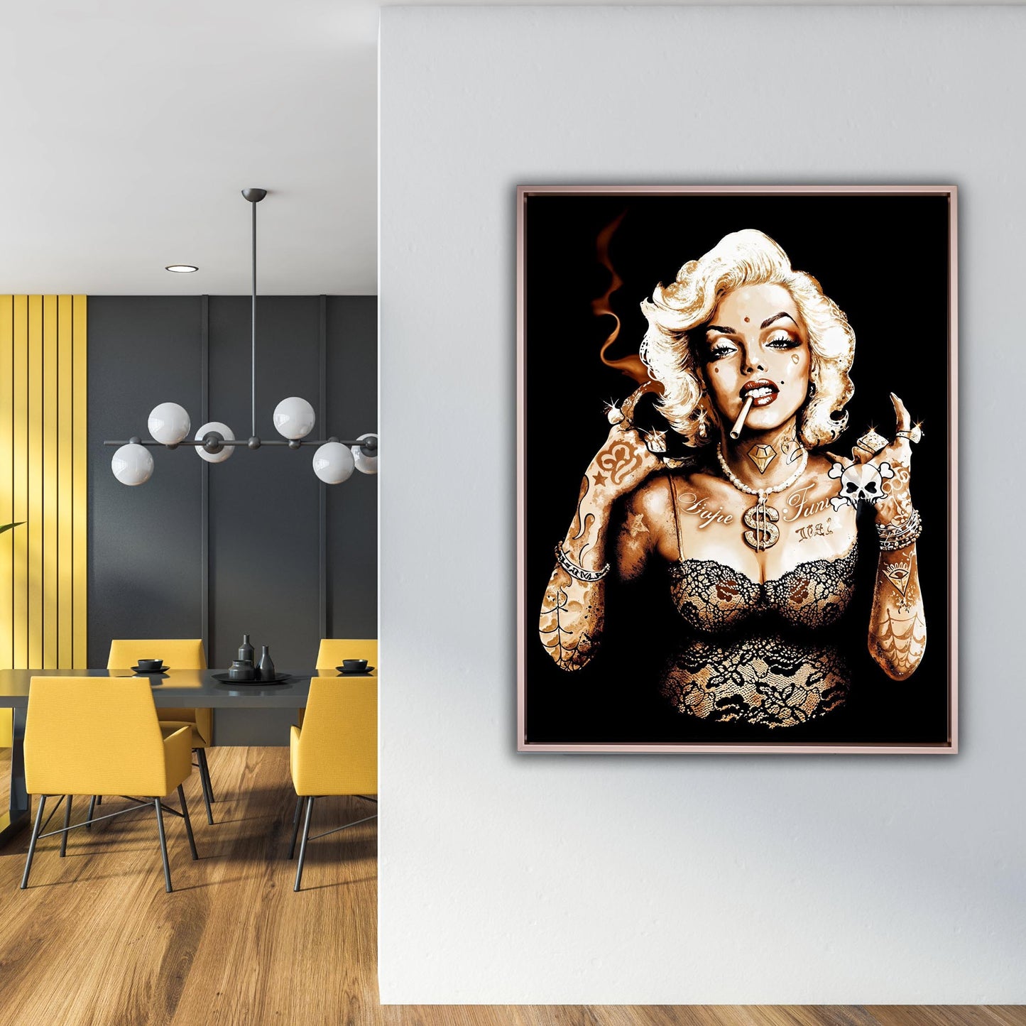 Metal head Marilyn-Wall decor-Canvas Artwork