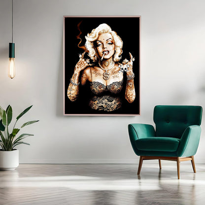 Metal head Marilyn-Wall decor-Canvas Artwork