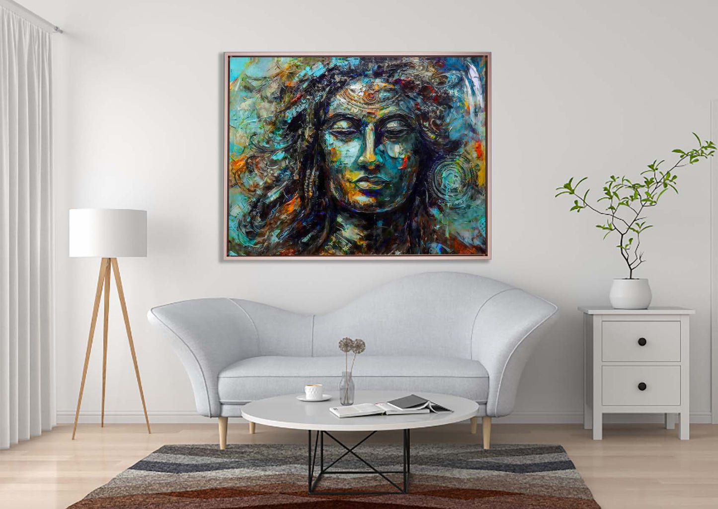 Shiva Canvas Wall Art-Indian Art- Religious Photo