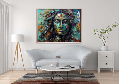 Shiva Canvas Wall Art-Indian Art- Religious Photo