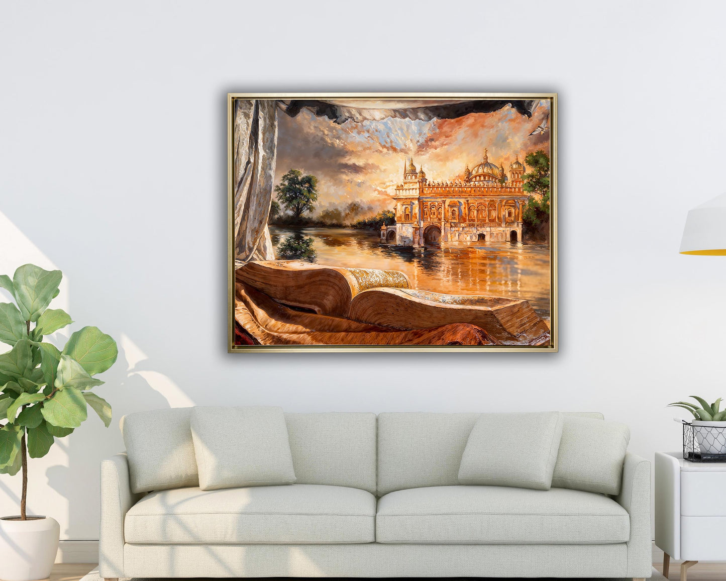 Ancient Golden Temple -Wall Decor- Spiritual Wall Art