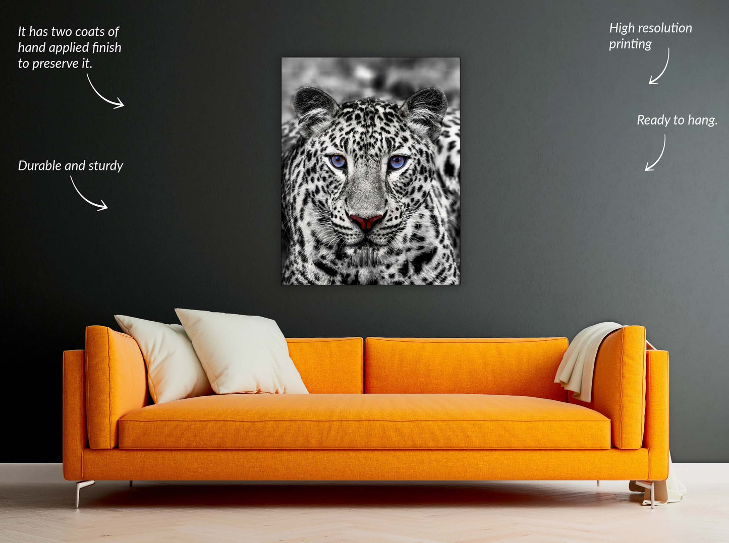 Canvas print-Blue Eyed White Tiger- Wildlife art