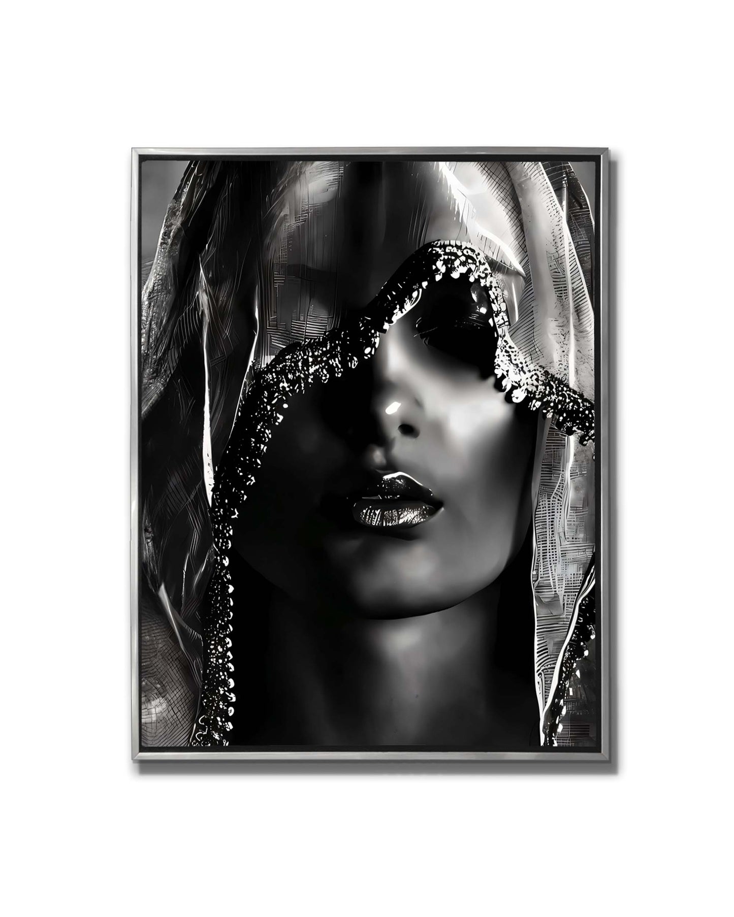 Wholesale wall art, sample silver frame, fine art Canvas,  Eye of the Beholder