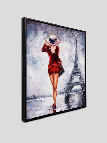 Girl Eiffel Tower-Fine Artwork-Wall Art-Abstract