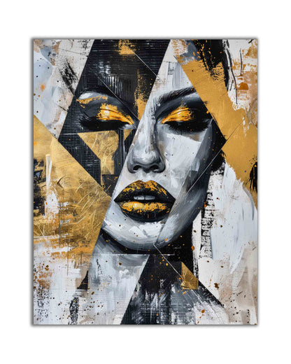 Gold & Black Face I