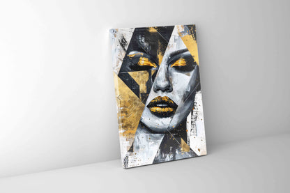 Gold & Black Face I
